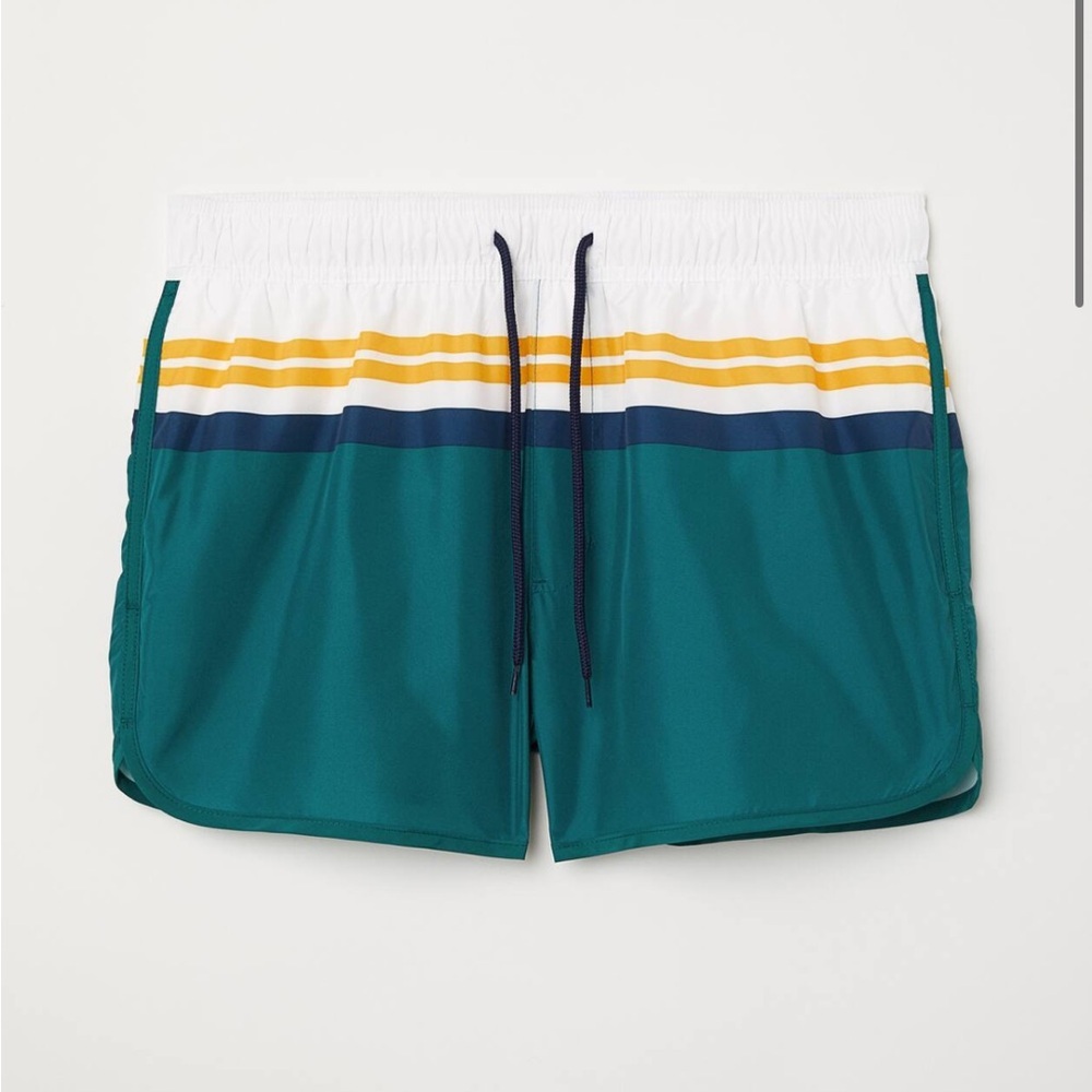 H&M Board Shorts Large Striped EUC